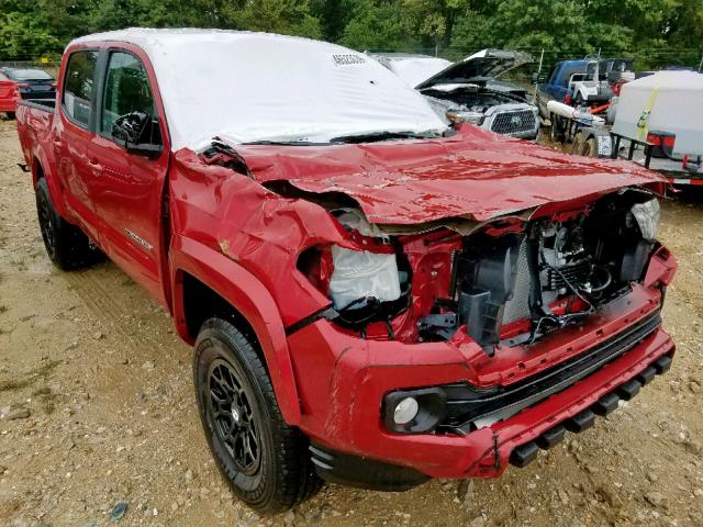 3TMCZ5AN7KM232296 - 2019 TOYOTA TACOMA DOU RED photo 1