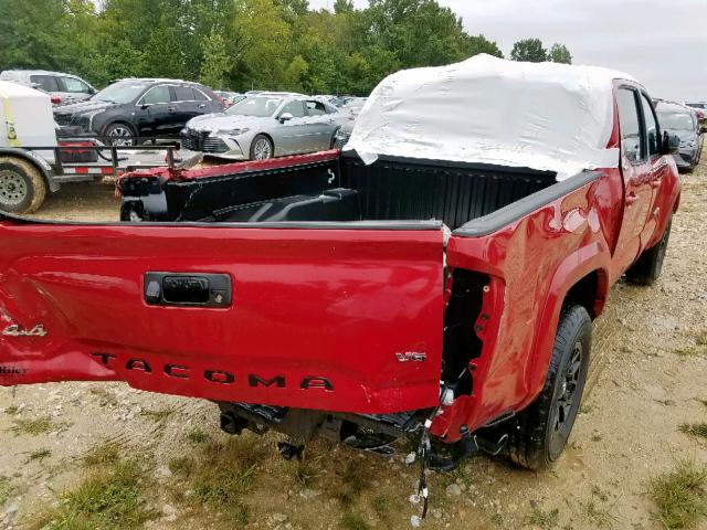 3TMCZ5AN7KM232296 - 2019 TOYOTA TACOMA DOU RED photo 4