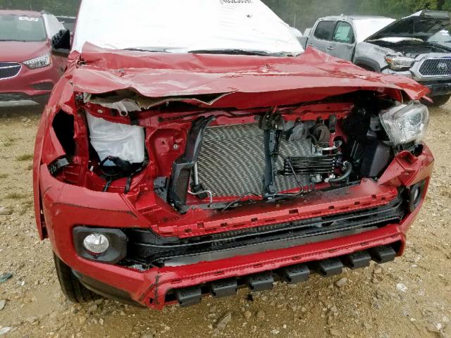 3TMCZ5AN7KM232296 - 2019 TOYOTA TACOMA DOU RED photo 9