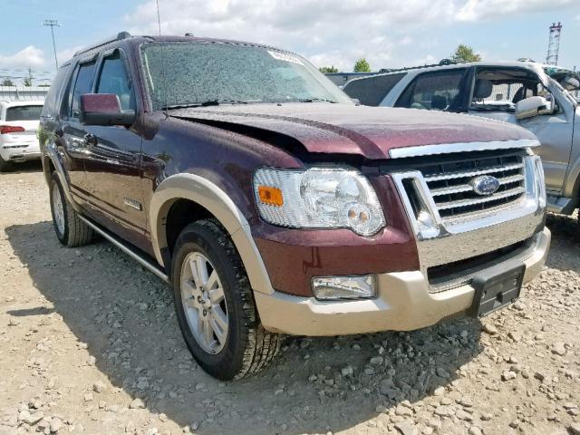 1FMEU74E67UA68388 - 2007 FORD EXPLORER E MAROON photo 1