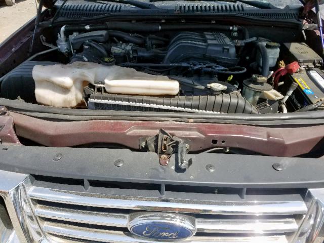 1FMEU74E67UA68388 - 2007 FORD EXPLORER E MAROON photo 7