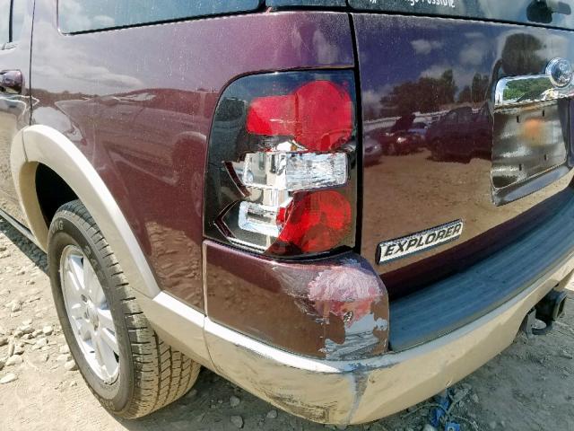 1FMEU74E67UA68388 - 2007 FORD EXPLORER E MAROON photo 9