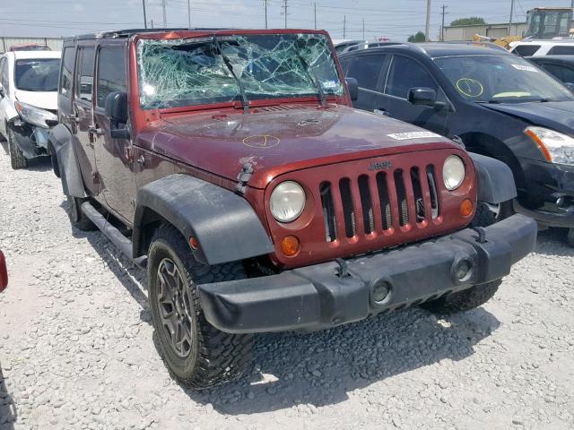 1J4GB39147L226132 - 2007 JEEP WRANGLER X BURGUNDY photo 1