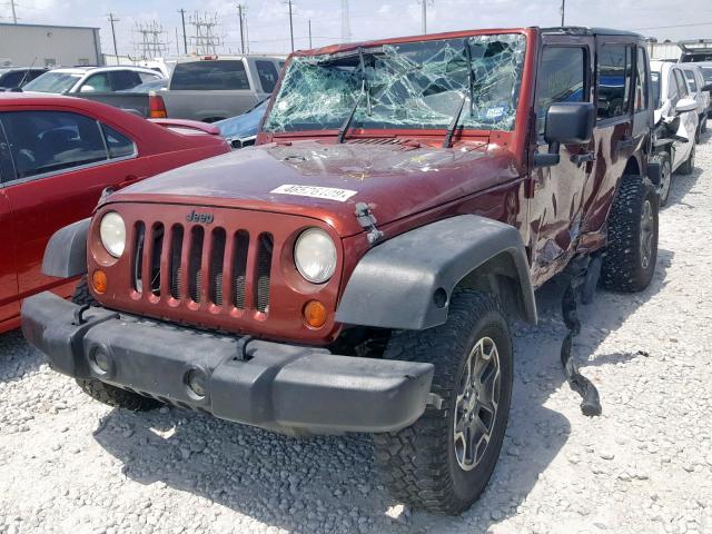 1J4GB39147L226132 - 2007 JEEP WRANGLER X BURGUNDY photo 2