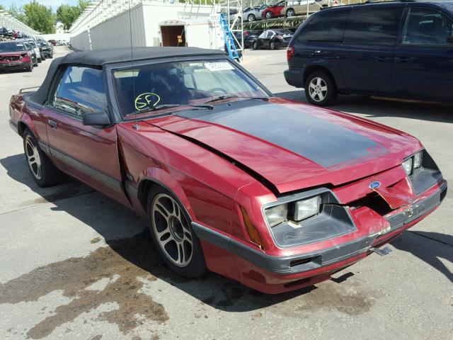 1FABP27M2GF184783 - 1986 FORD MUSTANG LX RED photo 1