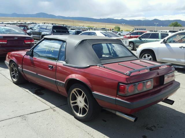 1FABP27M2GF184783 - 1986 FORD MUSTANG LX RED photo 3