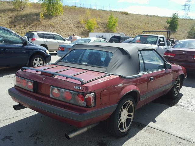 1FABP27M2GF184783 - 1986 FORD MUSTANG LX RED photo 4