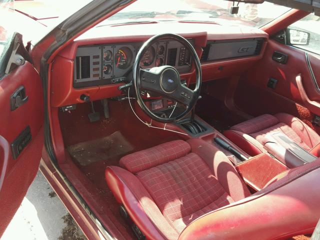 1FABP27M2GF184783 - 1986 FORD MUSTANG LX RED photo 9