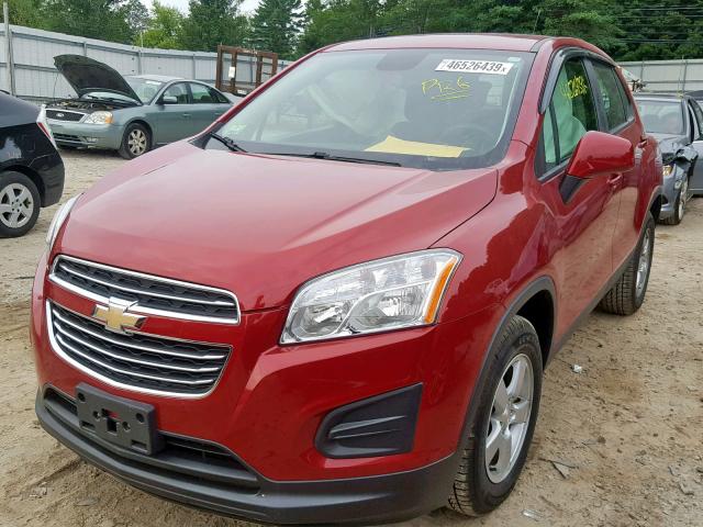 KL7CJPSB5FB256422 - 2015 CHEVROLET TRAX 1LS RED photo 2