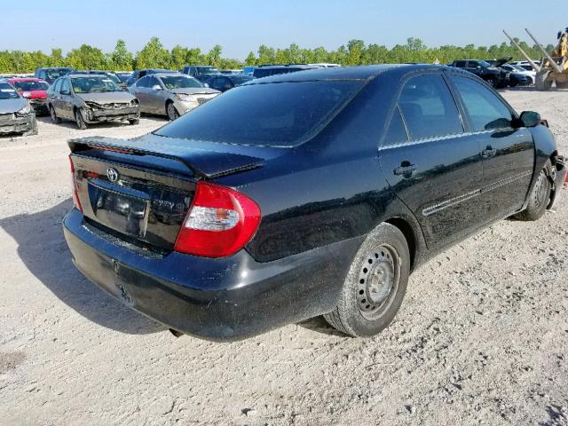 4T1BE32K42U025484 - 2002 TOYOTA CAMRY LE BLACK photo 4