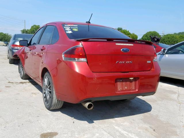 1FAHP3GNXBW136644 - 2011 FORD FOCUS SES RED photo 3