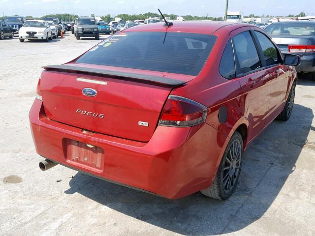 1FAHP3GNXBW136644 - 2011 FORD FOCUS SES RED photo 4