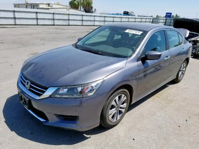 1HGCR2F33FA012258 - 2015 HONDA ACCORD LX GRAY photo 2