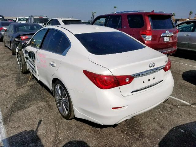 JN1BV7AP9FM355235 - 2015 INFINITI Q50 BASE WHITE photo 3