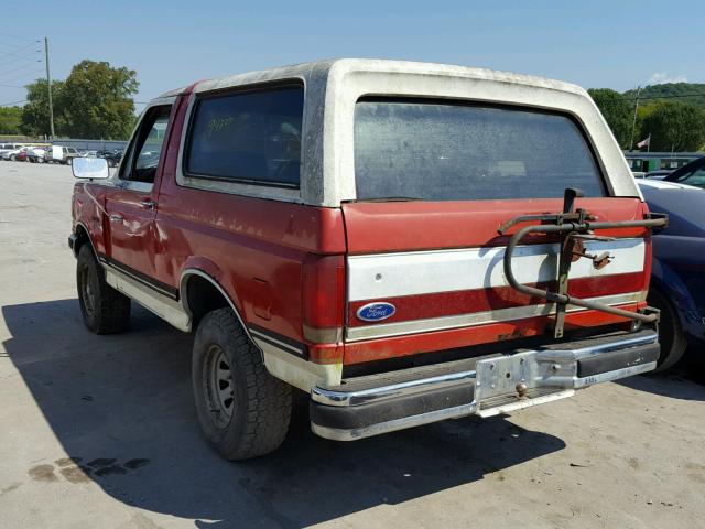 1FMEU15H9HLA12376 - 1987 FORD BRONCO U10 TWO TONE photo 3