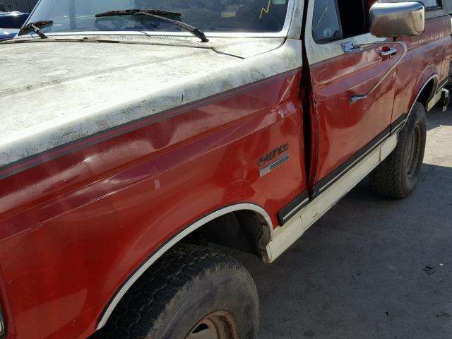 1FMEU15H9HLA12376 - 1987 FORD BRONCO U10 TWO TONE photo 9