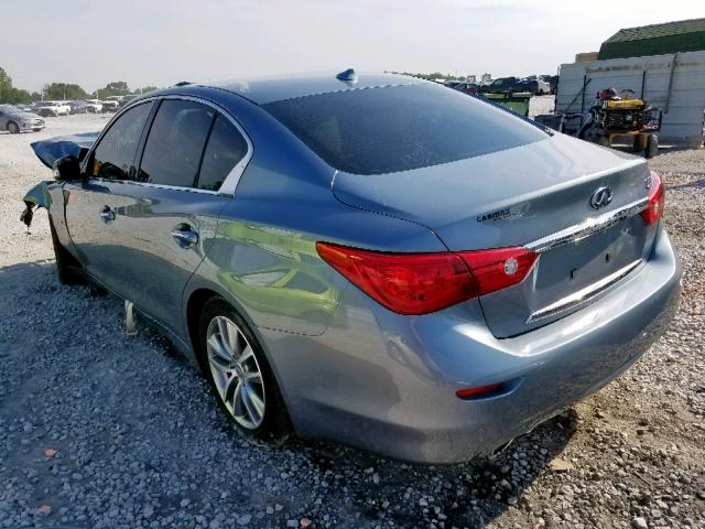 JN1BV7AP1EM679603 - 2014 INFINITI Q50 BASE BLUE photo 3