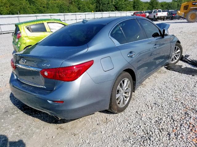 JN1BV7AP1EM679603 - 2014 INFINITI Q50 BASE BLUE photo 4