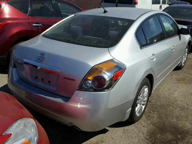 1N4CL2AP6BC111073 - 2011 NISSAN ALTIMA HYB SILVER photo 4