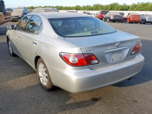 JTHBF30G136021574 - 2003 LEXUS ES 300 SILVER photo 3