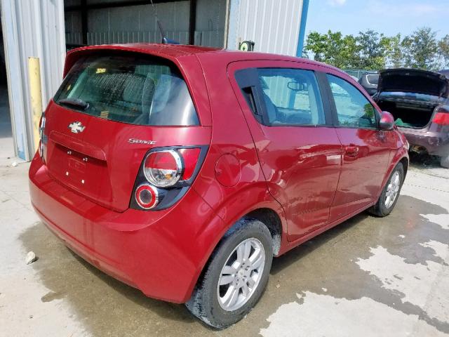 1G1JA6SH5C4143281 - 2012 CHEVROLET SONIC LS 红色 照片 4