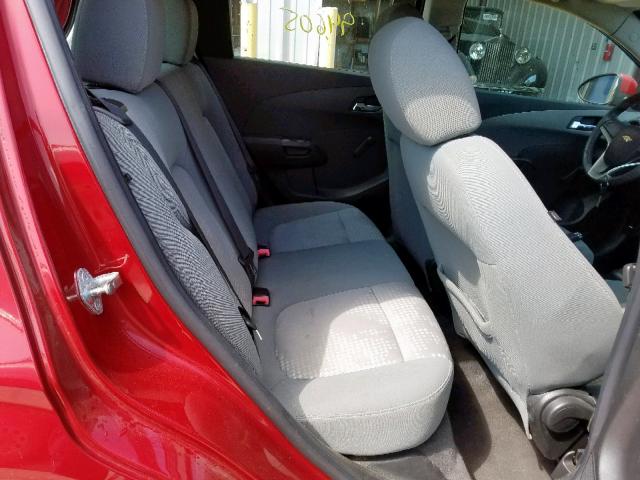 1G1JA6SH5C4143281 - 2012 CHEVROLET SONIC LS 红色 照片 6