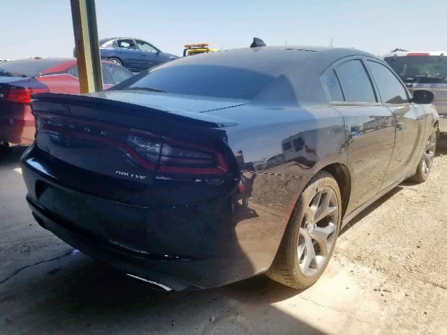 2C3CDXHG2FH827521 - 2015 DODGE CHARGER SX BLACK photo 4