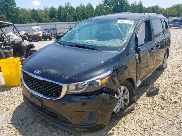 KNDMB5C16G6085947 - 2016 KIA SEDONA LX BLACK photo 2