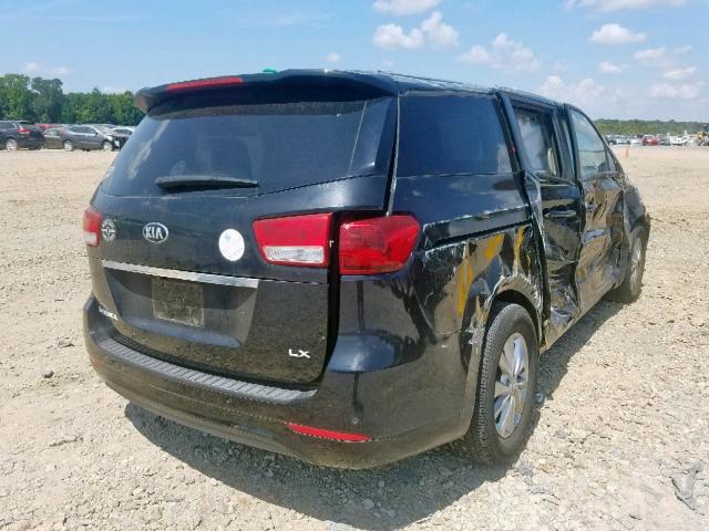 KNDMB5C16G6085947 - 2016 KIA SEDONA LX BLACK photo 4