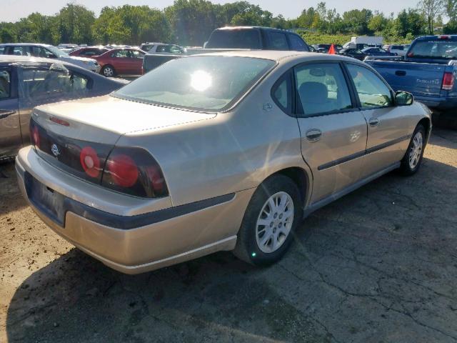 2G1WF52E759108426 - 2005 CHEVROLET IMPALA TAN photo 4