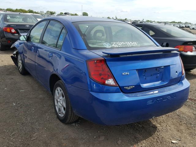 1G8AJ52F73Z174576 - 2003 SATURN ION LEVEL BLUE photo 3
