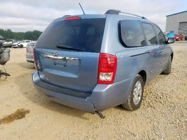 KNDMG4C72C6465541 - 2012 KIA SEDONA LX BLUE photo 4