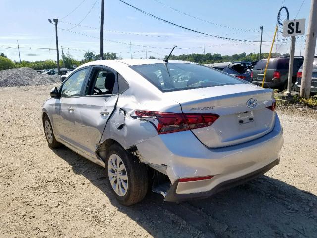 3KPC24A30KE056702 - 2019 HYUNDAI ACCENT SE SILVER photo 3