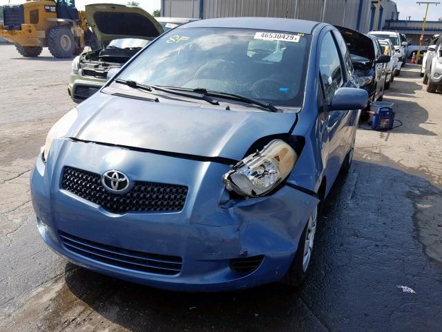 JTDJT923785182026 - 2008 TOYOTA YARIS BLUE photo 2