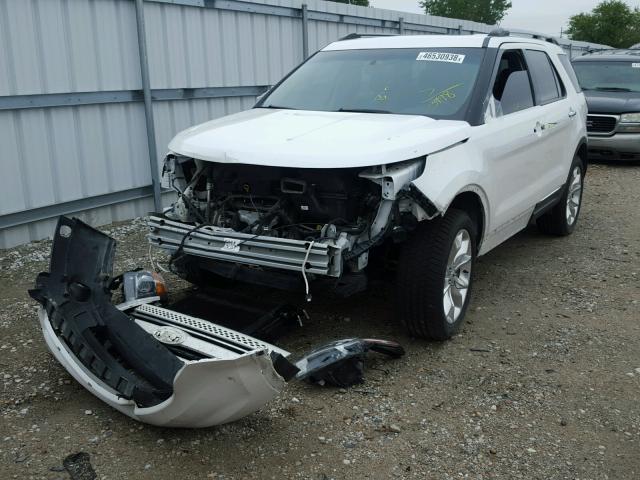 1FM5K8F82FGC63498 - 2015 FORD EXPLORER L WHITE photo 2