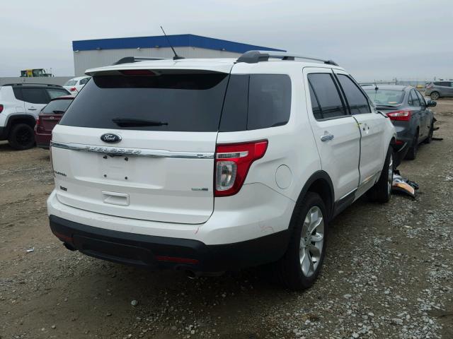 1FM5K8F82FGC63498 - 2015 FORD EXPLORER L WHITE photo 4