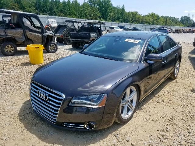 WAURGAFD9DN004282 - 2013 AUDI A8 L QUATT GRAY photo 2