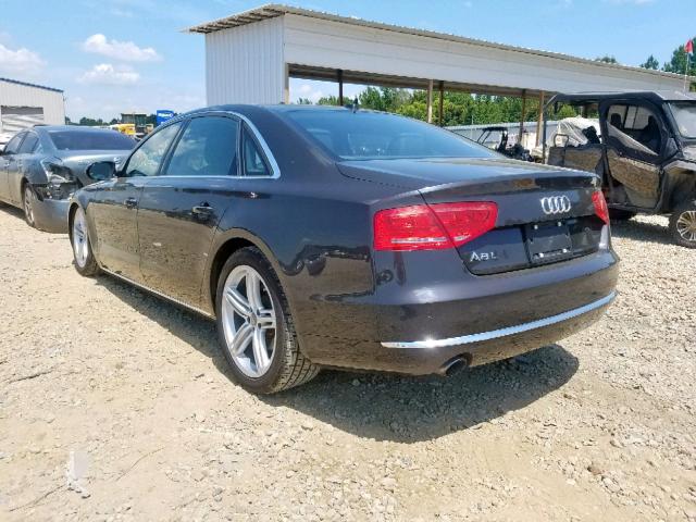 WAURGAFD9DN004282 - 2013 AUDI A8 L QUATT GRAY photo 3