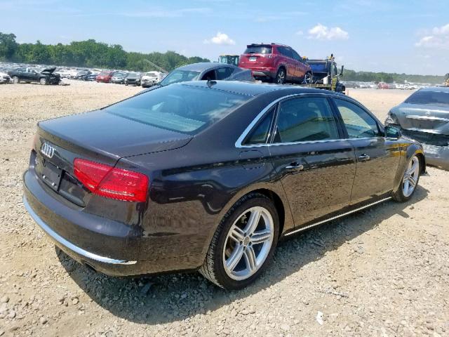 WAURGAFD9DN004282 - 2013 AUDI A8 L QUATT GRAY photo 4