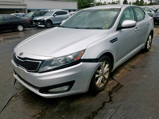 KNAGN4A61B5142712 - 2011 KIA OPTIMA EX SILVER photo 2