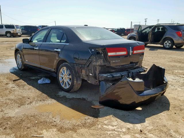 3LNDL2L30BR774581 - 2011 LINCOLN MKZ HYBRID BLACK photo 3