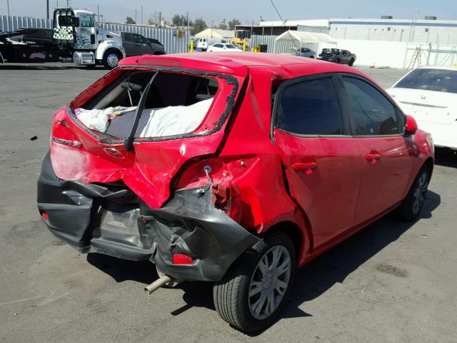 JM1DE1KZ6E0173100 - 2014 MAZDA MAZDA2 SPO RED photo 4