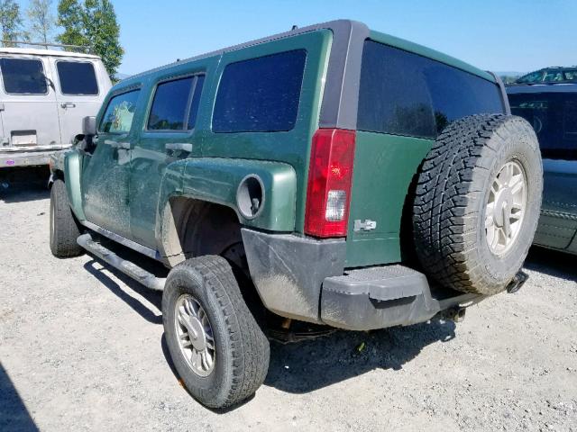 5GTDN136168245904 - 2006 HUMMER H3 GREEN photo 3