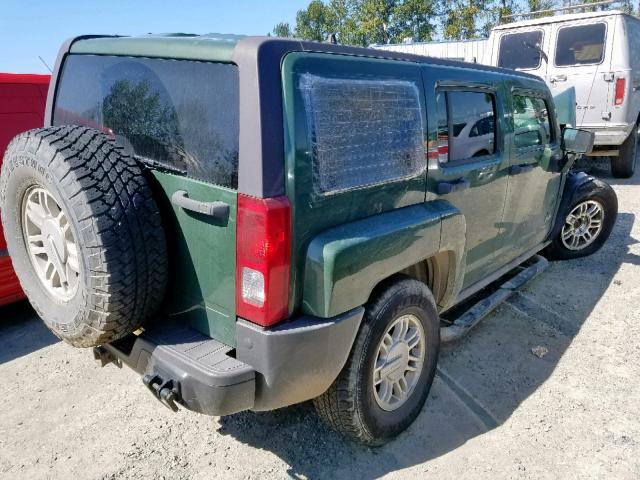 5GTDN136168245904 - 2006 HUMMER H3 GREEN photo 4