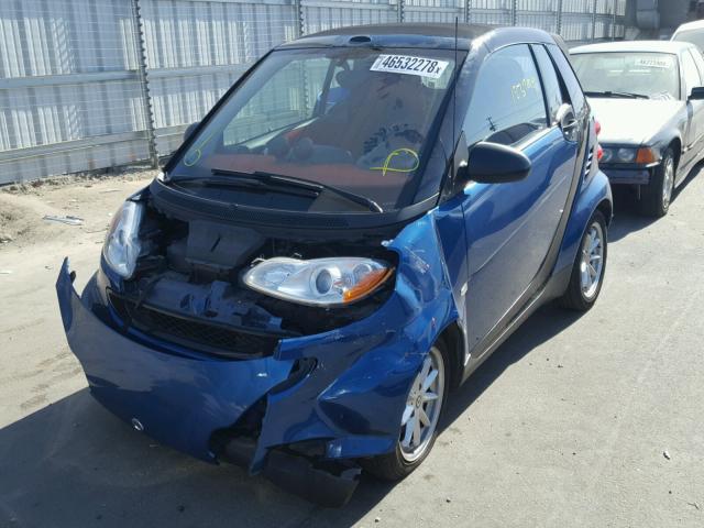 WMEEK31X38K150599 - 2008 SMART FORTWO PAS BLUE photo 2