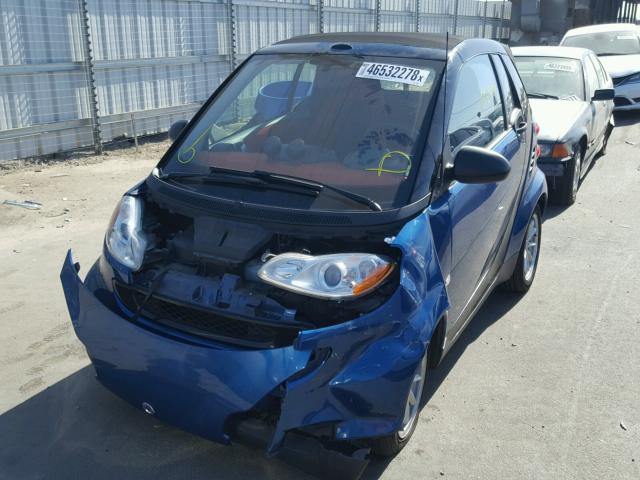 WMEEK31X38K150599 - 2008 SMART FORTWO PAS BLUE photo 9