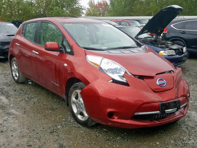 JN1AZ0CP9CT027027 - 2012 NISSAN LEAF SV RED photo 1