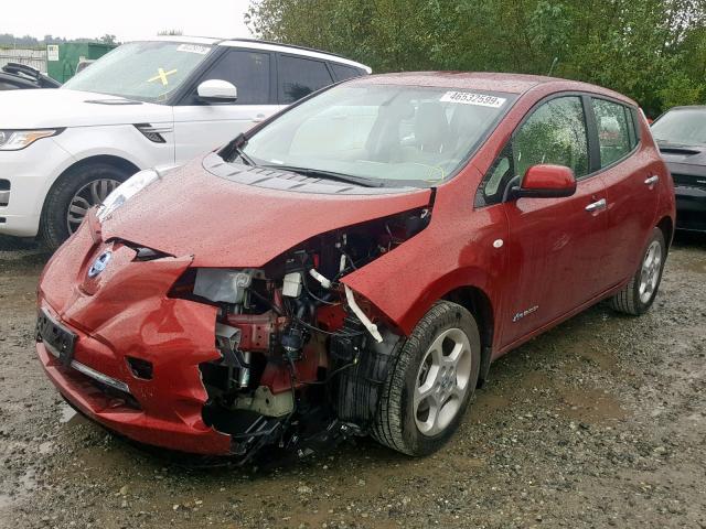 JN1AZ0CP9CT027027 - 2012 NISSAN LEAF SV RED photo 2