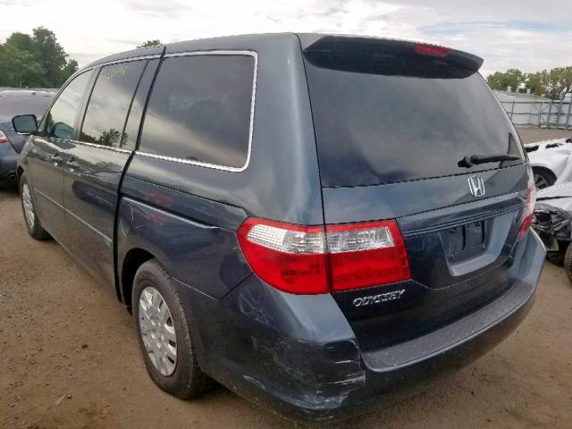 5FNRL38216B128392 - 2006 HONDA ODYSSEY LX GRAY photo 3