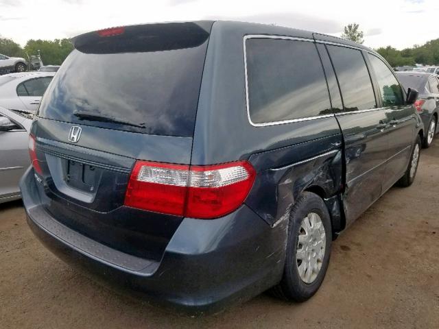 5FNRL38216B128392 - 2006 HONDA ODYSSEY LX GRAY photo 4